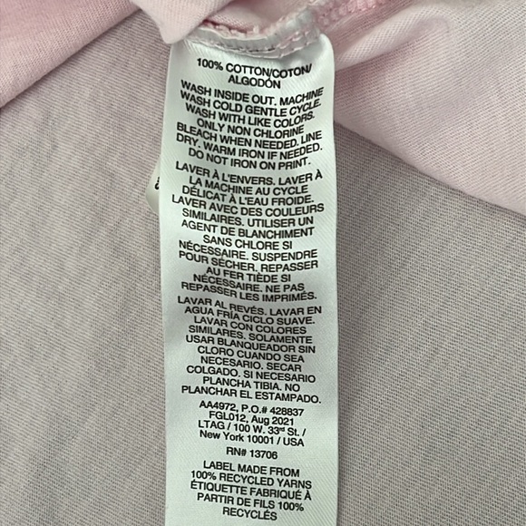 Adidas graphic cropped Tshirt, short sleeve, pink, sz M. 100%Cotton - Picture 7 of 12